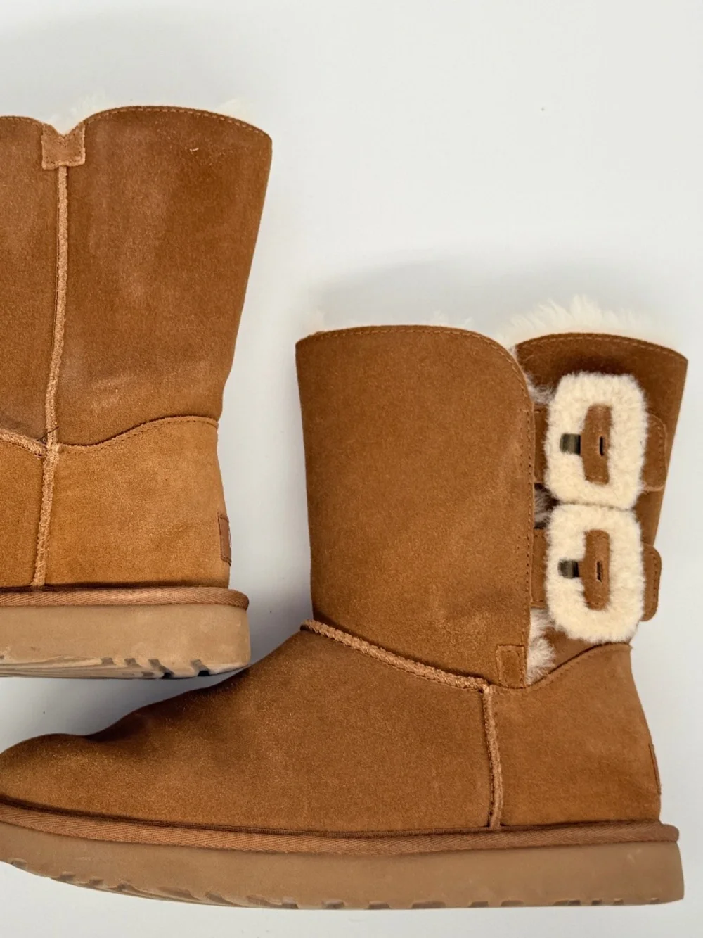 UGG Bailey Fluff Buckle Boot Size 8